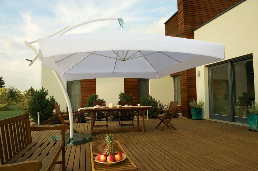 Parasol ogrodowy na bocznej nodze - do restauracji, kawiarni, ogródka przydomowego
