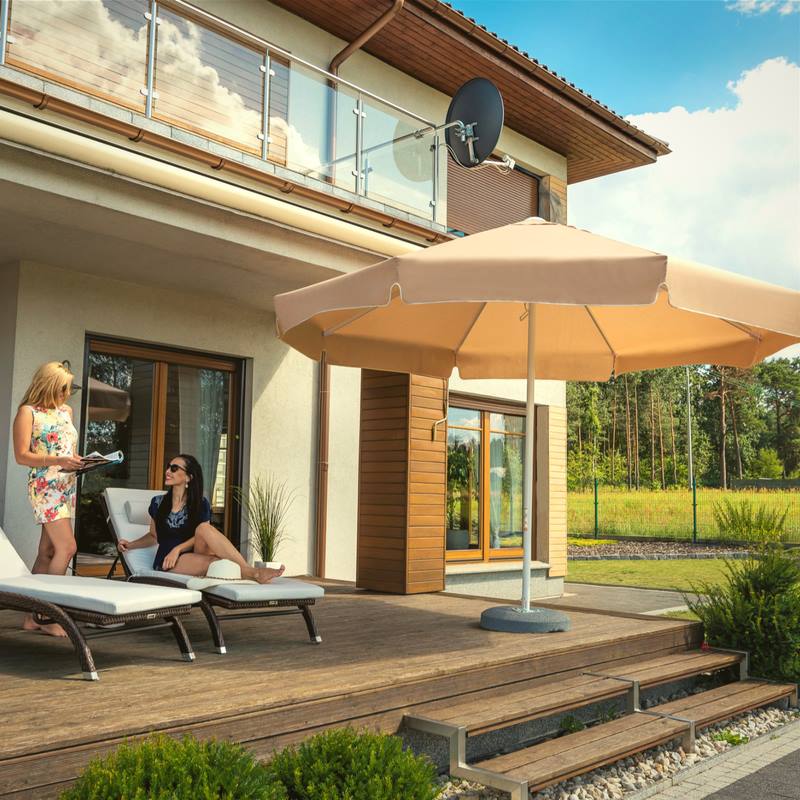 Parasol do ogródków restauracyjnych oraz przydomowych.